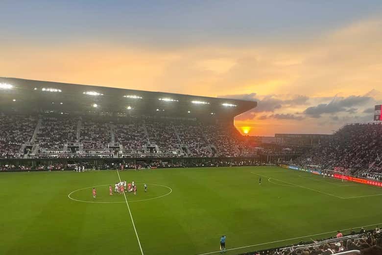 Uma partida de futebol do Inter Miami CF