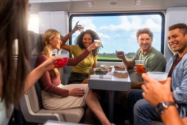 Desfrutando da viagem entre Miami e Orlando